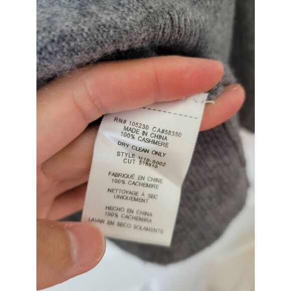 Equipment V-neck Grey Cashmere Sweater S $288 - Picture 2 of 8